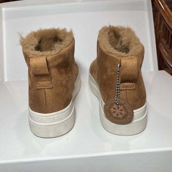J/slides Nia Womens Waterproof Suede Bootie Size 8M Brown Faux Fur WORN ONCE - Picture 5 of 13